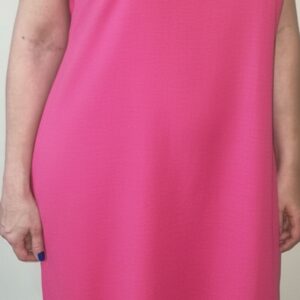 (Novo) Vestido Curto Rosa Pink com Decote em V