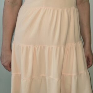 (Novo) Vestido Curto de Alças com Babados (Tam.M - única peça)