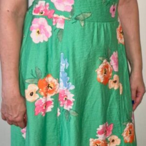 (Novo) Vestido longo de um ombro só com estampa floral
